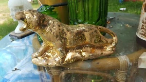 vintage 24-carat gold screaming panther made in Japan planter - Picture 1 of 1