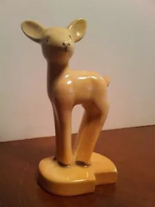 Figura vintage de cerámica Metlox ciervo/cervatillo bebé ciervo/cervatillo de 4" de alto - Imagen 1 de 8