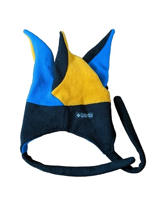 Columbia Fleece Jester Winter Hat Kids Childs Youth Size S/M Y2K Yellow Blue - Image 1 of 4