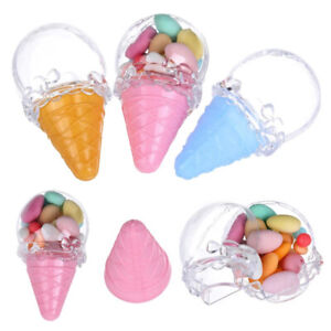 Plastic Ice Cream Stick Candy Box Transparent Wedding Party Gift Packaging Case