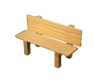 HANDARBEIT Puppenstube Miniatur - Bank 7cm Holz natur