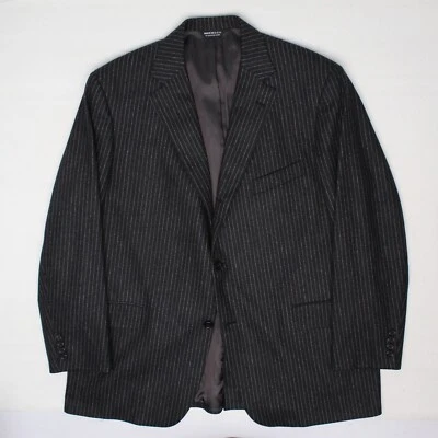 Jaqueta de lã J Press Presstige terno masculina 44R cinza carvão listra giz  - Imagem 1 de 4