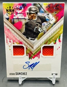 Jesus Sanchez Auto Patch 2021 Panini Diamond Kings Material Signatures Marlins - Picture 1 of 2