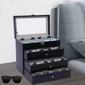 Caja organizadora de vitrina de almacenamiento de 24 ranuras para gafas de sol regalo de gafas - Imagen 1 de 17