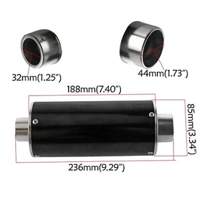 32mm 1 1/4" Exhaust Pipe Muffler For Pit Dirt Bike ATV Quad Go Kart Buggy - Picture 1 of 6