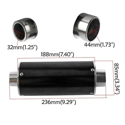 Silenciador de tubo de escape 32 mm 1 1/4" para pit dirt bike ATV quad go kart buggy Foto 1 de 4