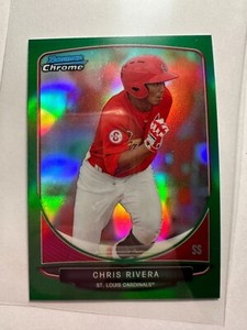 K53,250 - 2013 Bowman Chrome Mini Green Refractors #187 Chris Rivera #/75