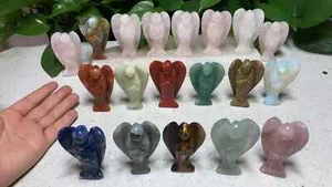 wholesale 18pcs 3.0'' natural types of quartz carved angel - Picture 1 of 6