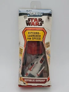 Star Wars 2010 Republic Gunship Speed Stars Flywheel Tech Ripcord-Launch Set - Picture 1 of 3