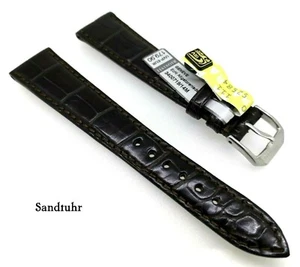 Wrist Watch Band,Louisiana Crocodile Band for Patek 19/14 MM Dark Brown Matte - Picture 1 of 3