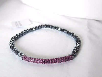 Lia Sophia «IONIZE» эластичный браслет, кристаллы огранки фуксия, новый с Ярлыками - Изображение 1 из 4