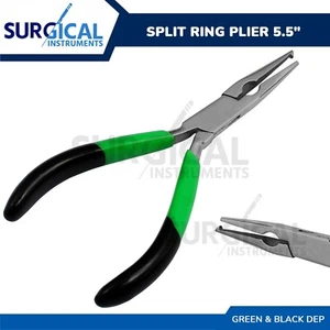 Split Ring Plier 5.5" With Green & Black Dep Handle Stainless Steel German Grade - Picture 1 of 3