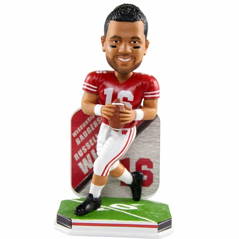 Wisconsin Badgers Seahawks Russell Wilson Bobblehead - Numbered to 2,018 NEW! Cover