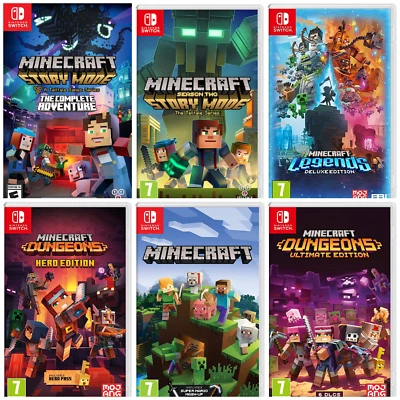 Minecraft Nintendo Switch Games - Choose Your Game - Complete Collection - Image 1 of 4