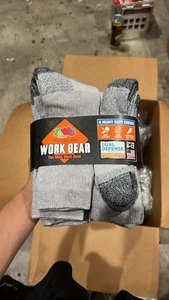 Fruit of the Loom Men's Grey Crew Socks (6 pairs per pack) - Size 6-12 - Picture 1 of 2