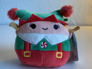 Squishmallow 5" EMMY the ELF WIth HAT Kellytoy CHRISTMAS Holidays 2021 NEW - Picture 1 of 6