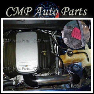 BLACK & RED 2005-2010 CHRYSLER 300 5.7 5.7L HEMI 6.1 6.1L SRT8 COLD AIR INTAKE - Bild 1 von 2