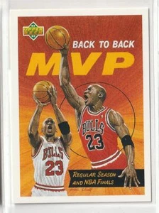 Baloncesto Michael Jordan 1992-95 cubierta superior espalda con espalda MVP #67 NrMt/Mt - Imagen 1 de 2