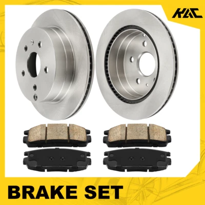 Rotores traseros + pastillas de freno de cerámica para Chevy Equinox GMC Terrain 2010-2016 2017 Foto 1 de 4