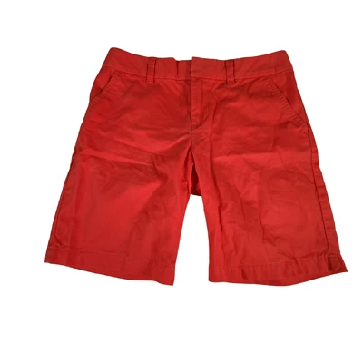Tommy Hilfiger Bermudas Pantalones Cortos Mujer 4 Coral 30x9 Tiro Medio Algodón Informal Plano Foto 1 de 4