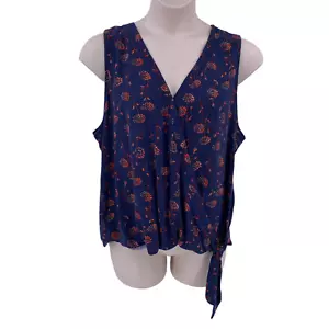 Universal Thread Damen Bluse mit Knoten zum Binden Größe XL mehrfarbig geblümt ärmellos - Bild 1 von 11