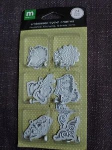 Making Memories Embossed Eyelet Charms Flourishes Set Embellishments - Picture 1 of 2