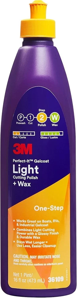 Esmalte de corte ligero 3M Perfect-It 36109 Gelcoat + cera, 1 pinta Foto 1 de 3