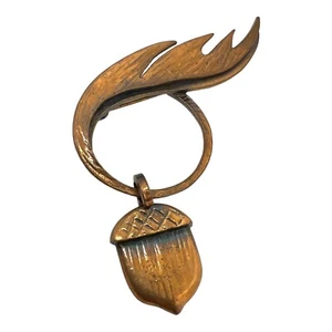 VTG 1950s Rebajes Flaming Acorn Brooch Copper Art Artisan Designed - Picture 1 of 2