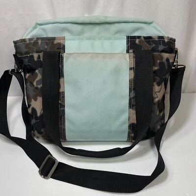 Bolso Mensajero Timbuk2 Pequeño Camuflaje Aqua Correa para el Hombro Bolsillos Clip para Llaves Usado Foto 1 de 4