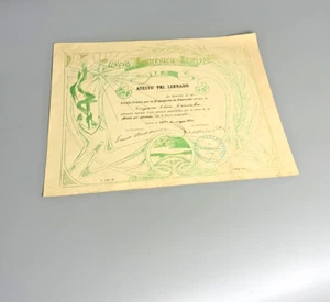 vintage certificate "Atesto Pri Lernado" 1932 attestation French student diploma - Picture 1 of 5