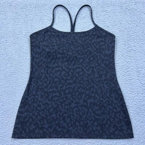 Lululemon Power Y Tank Luon Formation Camo Coal Multi Black W1CG3S Sz 10 NO PADS - Picture 1 of 9