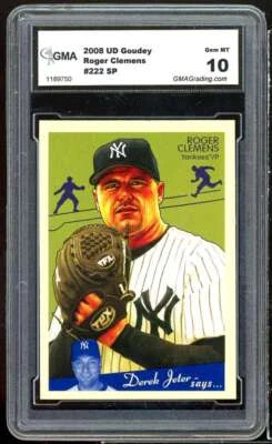 Cartão Roger Clemens 2008 UD Goudey SP #22 GMA 10 GEM ESTADO PERFEITO - Imagem 1 de 2