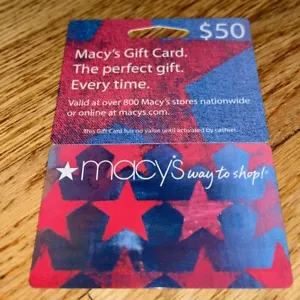 2000er Vintage Macy's All Plastic - GESCHENKKARTE / AUFHÄNGER (kein Wert) - Bild 1 von 2