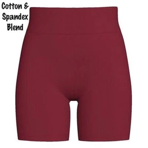 PICCOLI PANTALONCINI BIKER LuLaRoe ~ ROSSO SOLIDO ~ taglie 6-8; adatti, Americana - Foto 1 di 4