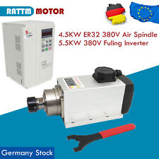 【EU】CNC Kit Square 4.5KW 380V Air cooled spindle motor ER32 18000rpm+Fuling VFD