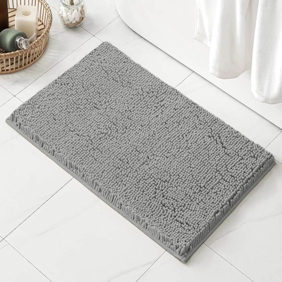 30"x20" - Soft Cozy Plush Chenille Bath Mat Highly Absorbent Bathroom Rug - Image 1 of 1