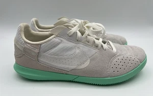 Nike JR Streetgato Boys Size 5.5Y White & Green Glow Running Indoor Soccer Shoes - Picture 1 of 18