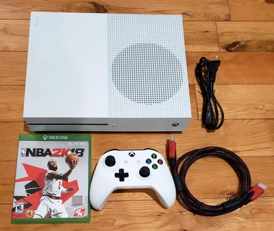 Consola Xbox One S 1TB 1681 Paquete Blanco, Mando 1708, Alimentación, HDMI, ¡PROBADO! Foto 1 de 4