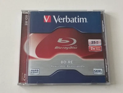 1x BD-RE 2x 25GB Rohlinge 1 Stück Jewel Case Verbatim Blu-rayDisc Blu-ray Disc - Bild 1 von 2