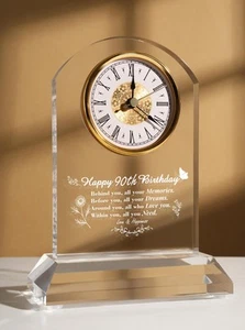 90th Birthday Gift Quartz Desk Clock – Elegant Home Blessing Decoration for P... - Picture 1 of 7