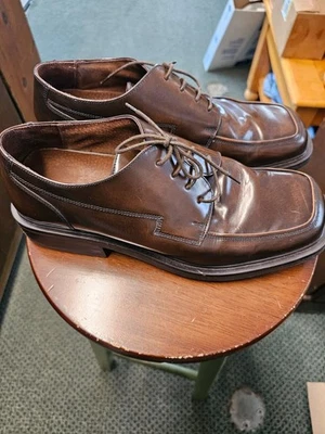 Kenneth Cole Reaction Hombres Oxford 11.5 Cuero Marrón Zapatos de Vestir con Cordones Foto 1 de 4