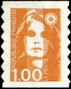 France Yvert Num 3009 ** 1f Orange Briat  1996 - Imagen 1 de 1