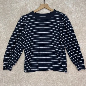 NATION LTD Top Shirt Gr. Medium blau gestreift Rundhals Langarm Pullover - Bild 1 von 8