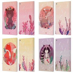 HEAD CASE DESIGNS WOODLAND ANIMALS LEATHER BOOK CASE FOR AMAZON FIRE - Picture 1 of 10