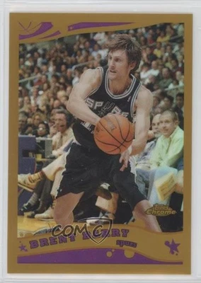 2005-06 Topps Chrome Gold Refractor 54/99 Brent Barry #20 - Image 1 of 3