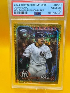 2024 Topps Chrome Update Juan Soto Gold Mini-Diamond Refractor /50 SIEHE UNTEN - Bild 1 von 4