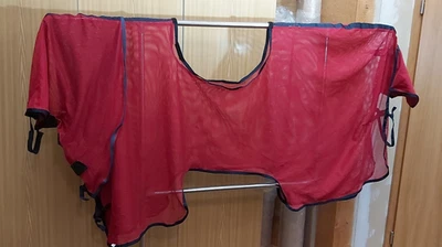 Fliegendecke, Fliegenausreitdecke, rot/blau, 150 cm, modifiziert (18) - Bild 1 von 4