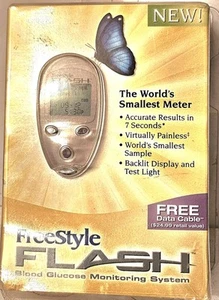 FREESTYLE FLASH misuratore di glucosio nel sangue/monitor/custodia di trasporto e cavo dati NUOVO - Foto 1 di 1
