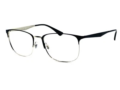 原装雷朋 RB 6421 2997 哑光黑色银色中性眼胶 54 毫米 18 145 — 第 1/4 张图片