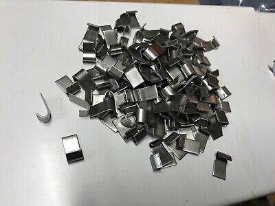 150 Stainless Steel J Clips. Cage Clips For Rabbit, Poultry, Game Bird Cages. • 10.99$